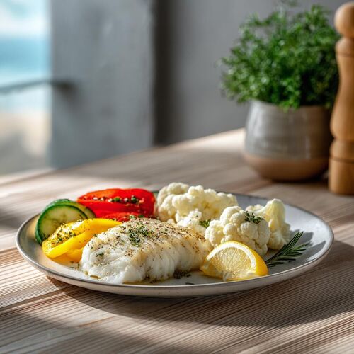 треска с овощами