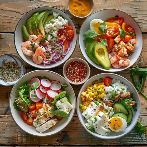protein salads for dinner