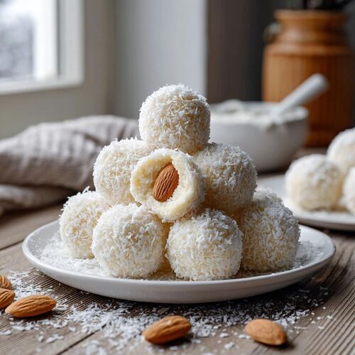 &ldquo;Raffaello&rdquo; from Cottage Cheese (Portion Dessert)