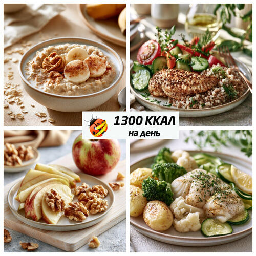 рацион 1300 ккал