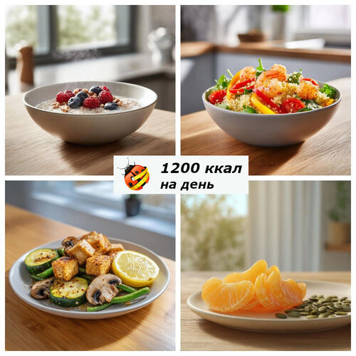 menu for 1200 kcal per day