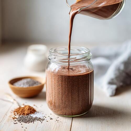 шоколадный чиа пудинг