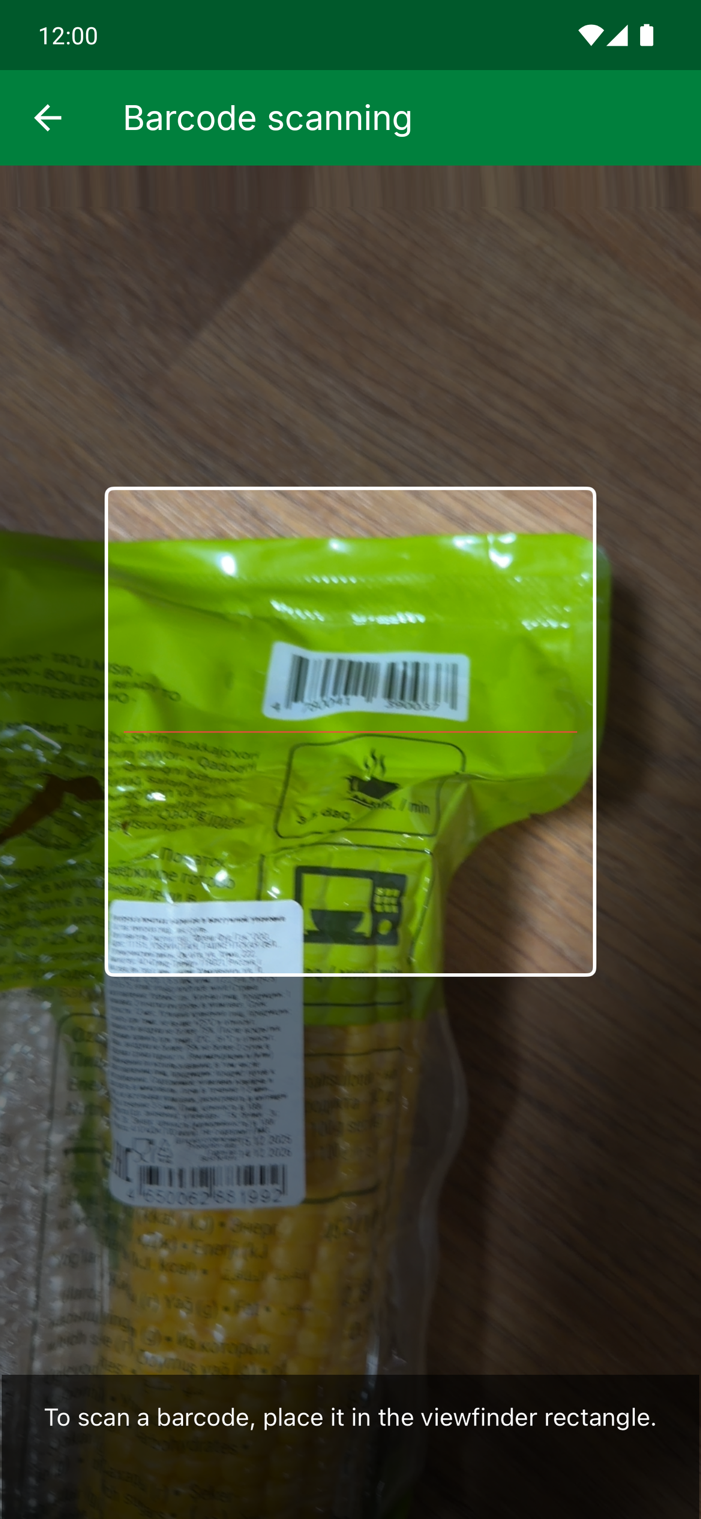 Scanning a barcode